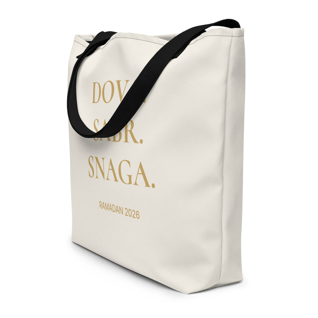 Ramadan Edition Large Tote Bag — Dova. Sabr. Snaga.