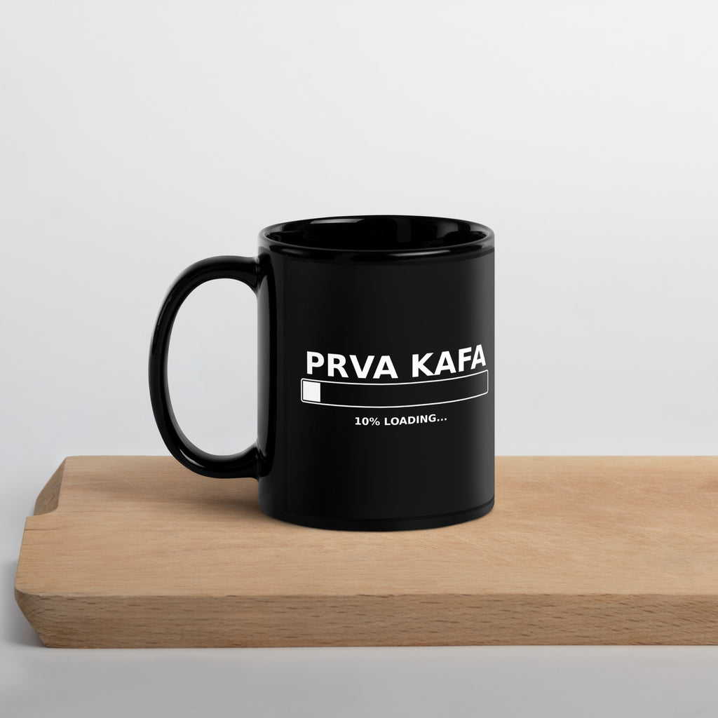 PRVA KAFA - 10% Loading Black Glossy Mug
