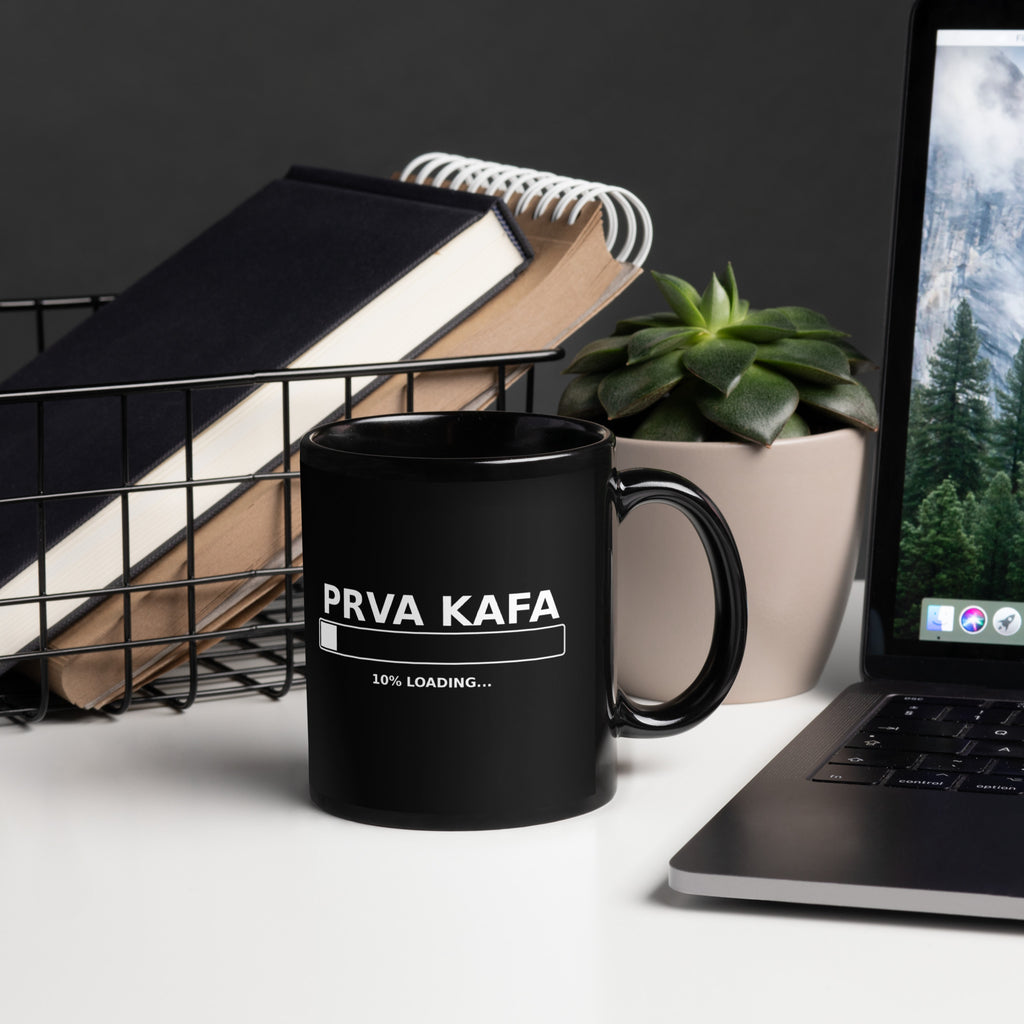 PRVA KAFA - 10% Loading Black Glossy Mug
