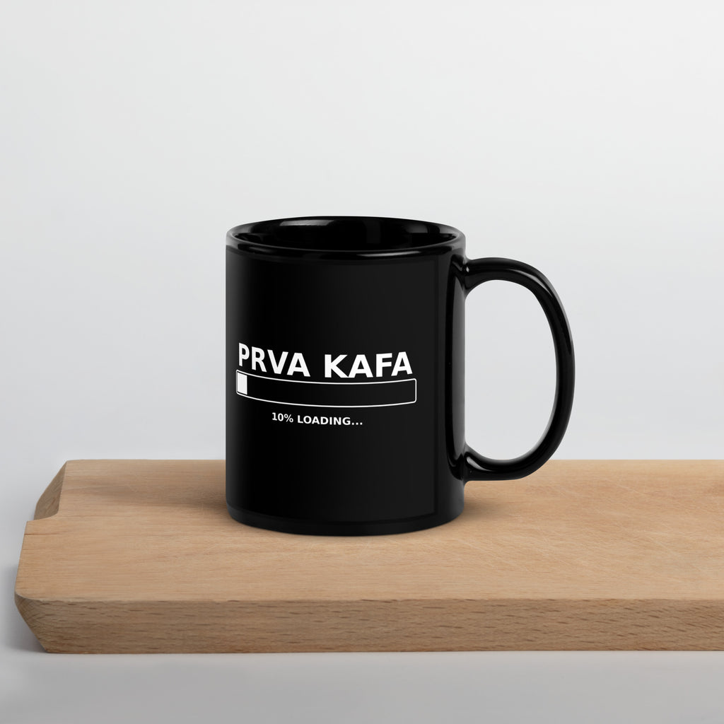 PRVA KAFA - 10% Loading Black Glossy Mug