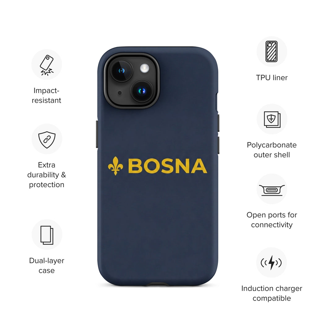 Bosna Midnight Carbon: Precision Graphic – Tough Case for iPhone®